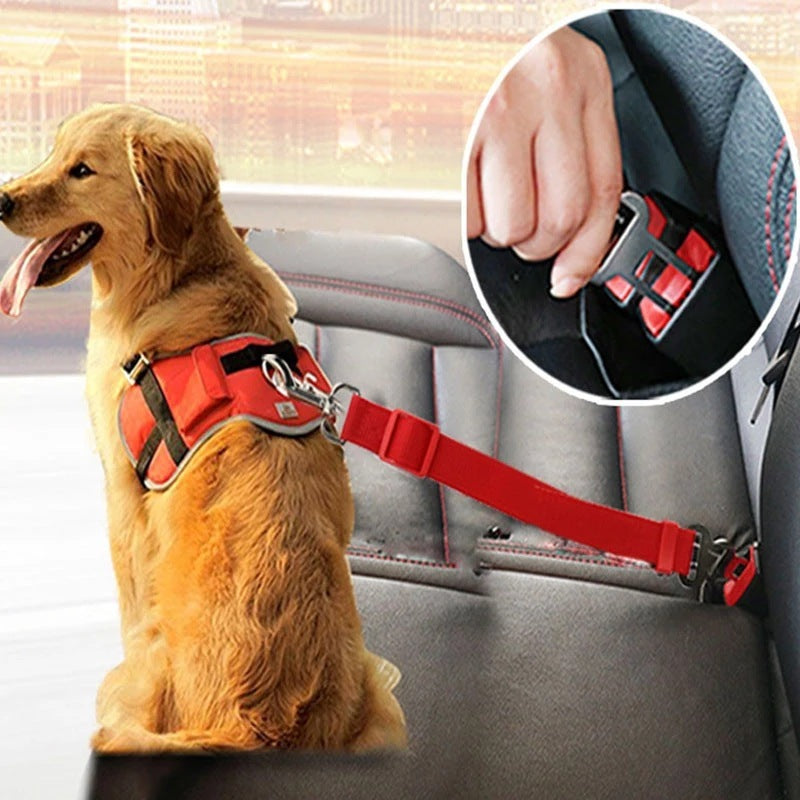 Adjustable Dog and Cat Car Seat Belt: Premium Safety Harness for Pets