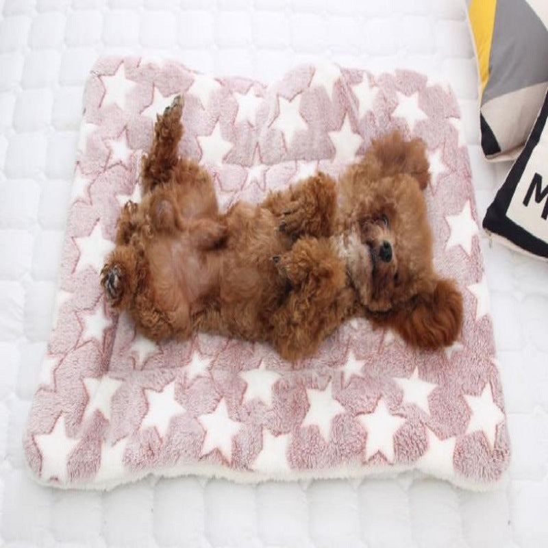 Thick Wool Pet Blanket: Dog & Cat Litter Cushion for Cages