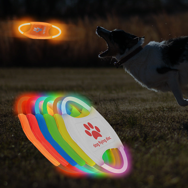 LED Glow Dog Frisbee: Interactive Light-Up Flying Disc Toy