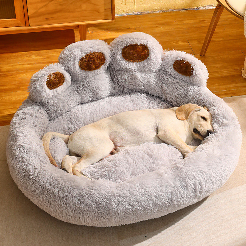 Luxurious Fleece-Lined Dog Bed for Medium to Large Breeds: Cozy Sofa Mattress for Corgis and Golden Retriever