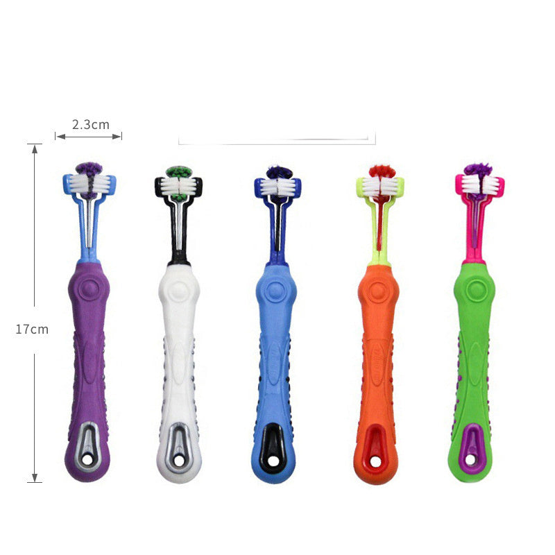 Double-Headed Pet Toothbrush for Dogs and Cats: Dental Finger Cleaning Supplies"