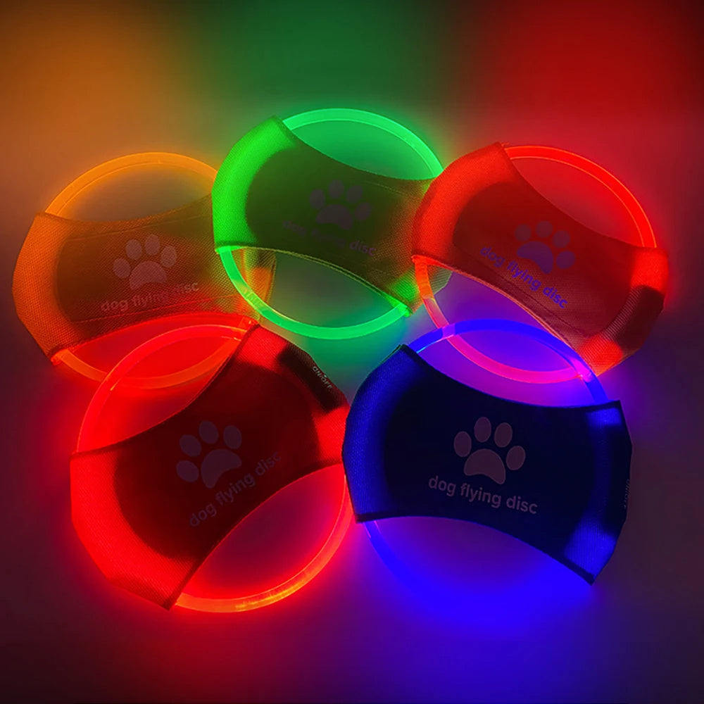 LED Glow Dog Frisbee: Interactive Light-Up Flying Disc Toy