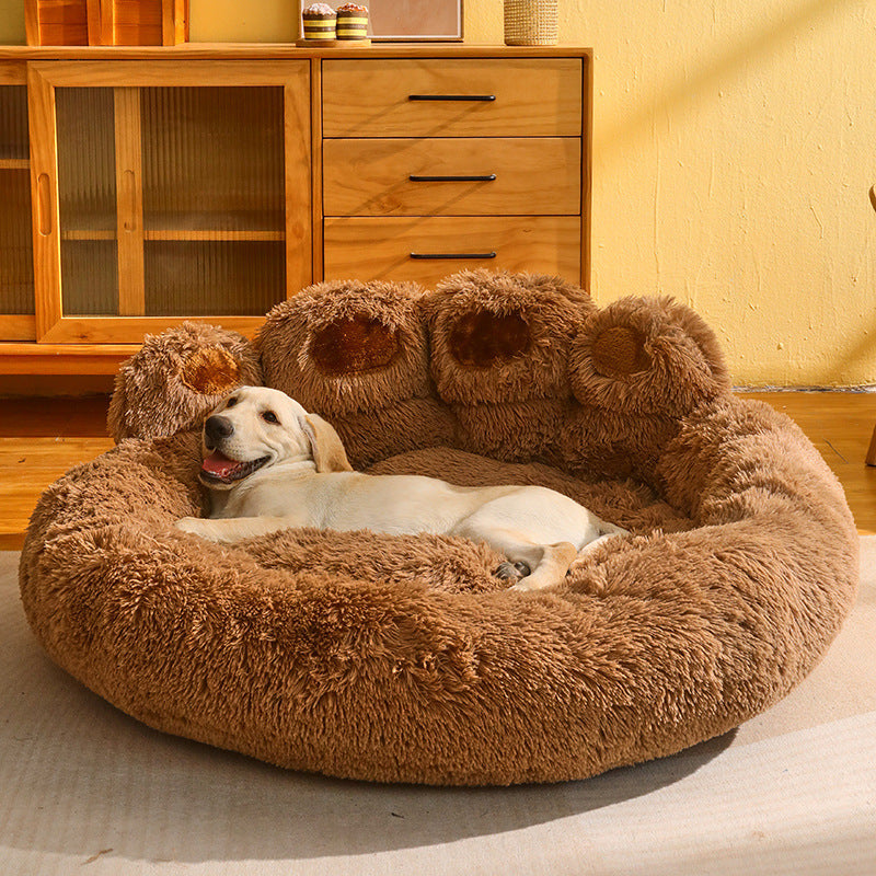 Luxurious Fleece-Lined Dog Bed for Medium to Large Breeds: Cozy Sofa Mattress for Corgis and Golden Retriever