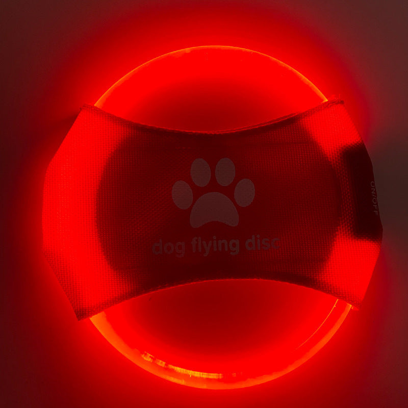 LED Glow Dog Frisbee: Interactive Light-Up Flying Disc Toy