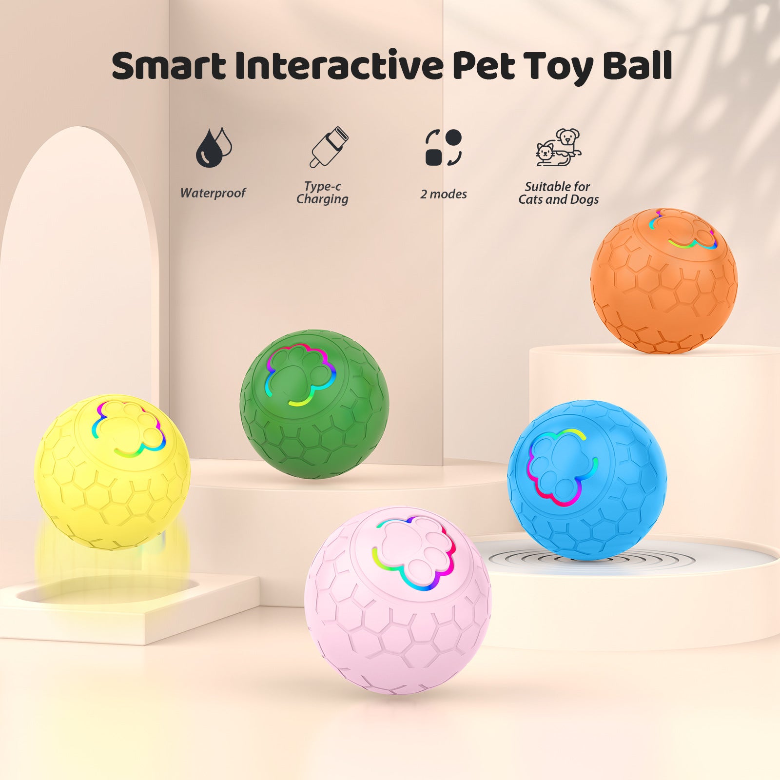 Remote Control Jumping Ball: Electric Intelligent Gravity Pet Toy